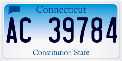 CT license plate AC39784
