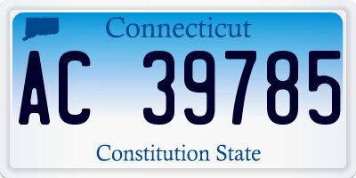 CT license plate AC39785