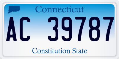 CT license plate AC39787