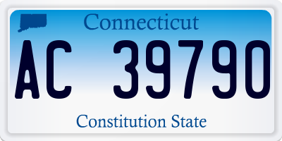 CT license plate AC39790