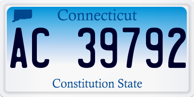 CT license plate AC39792