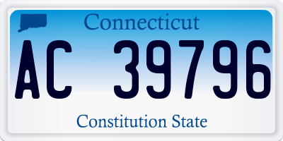 CT license plate AC39796