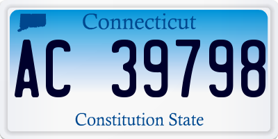 CT license plate AC39798