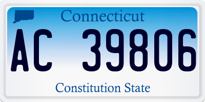 CT license plate AC39806