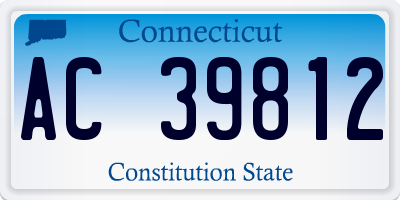 CT license plate AC39812