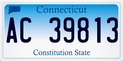 CT license plate AC39813