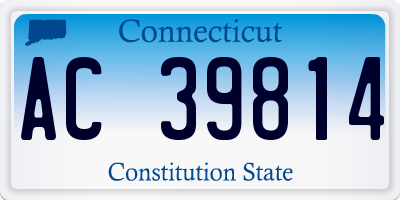 CT license plate AC39814