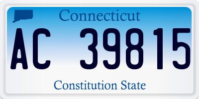 CT license plate AC39815