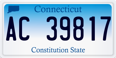 CT license plate AC39817