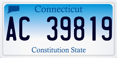 CT license plate AC39819