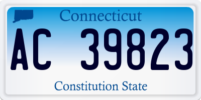 CT license plate AC39823