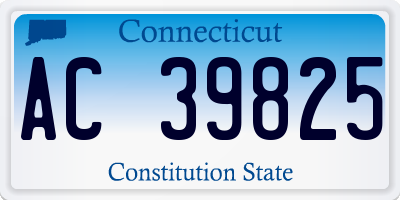 CT license plate AC39825