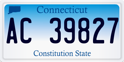 CT license plate AC39827