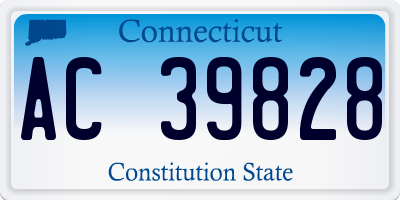 CT license plate AC39828