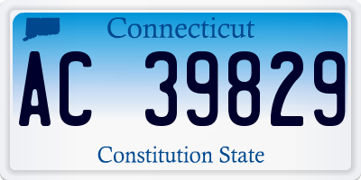 CT license plate AC39829