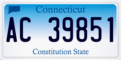 CT license plate AC39851