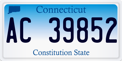 CT license plate AC39852