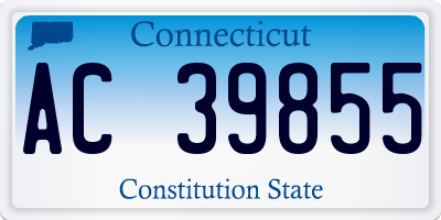 CT license plate AC39855