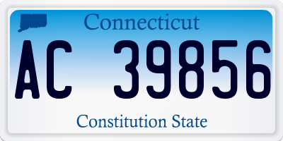 CT license plate AC39856
