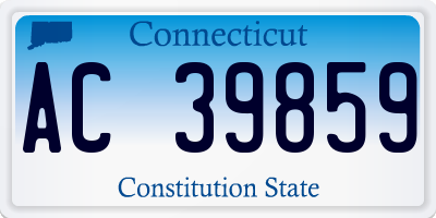 CT license plate AC39859