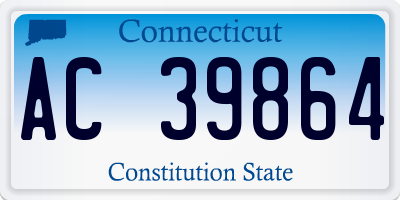 CT license plate AC39864