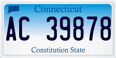 CT license plate AC39878