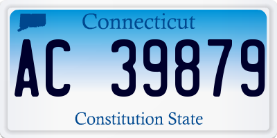 CT license plate AC39879