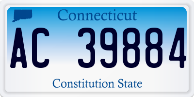 CT license plate AC39884