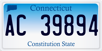 CT license plate AC39894