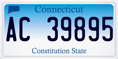 CT license plate AC39895
