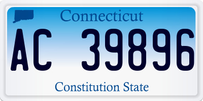 CT license plate AC39896