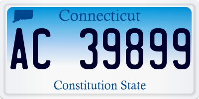 CT license plate AC39899