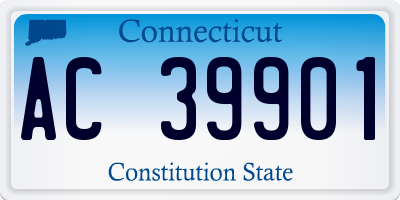 CT license plate AC39901