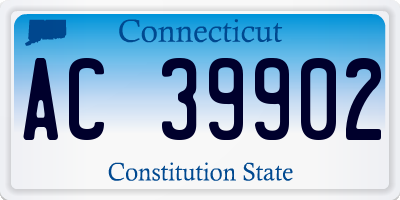 CT license plate AC39902