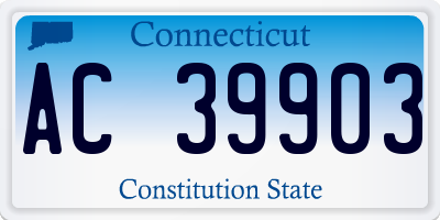 CT license plate AC39903
