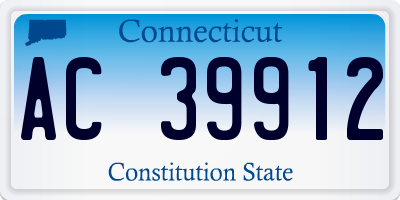 CT license plate AC39912