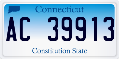 CT license plate AC39913