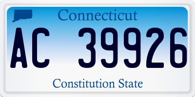 CT license plate AC39926