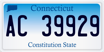 CT license plate AC39929
