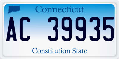 CT license plate AC39935