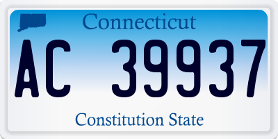 CT license plate AC39937