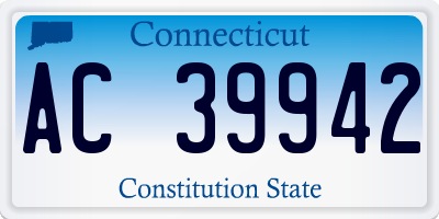 CT license plate AC39942