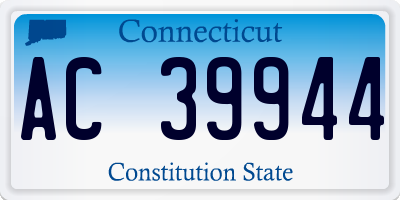 CT license plate AC39944