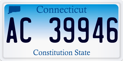 CT license plate AC39946