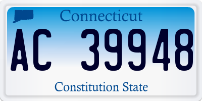 CT license plate AC39948