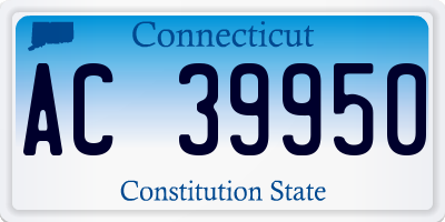 CT license plate AC39950