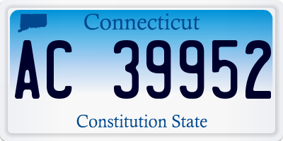 CT license plate AC39952