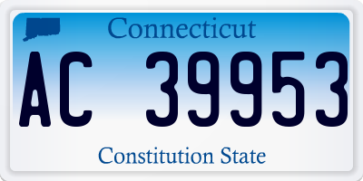 CT license plate AC39953
