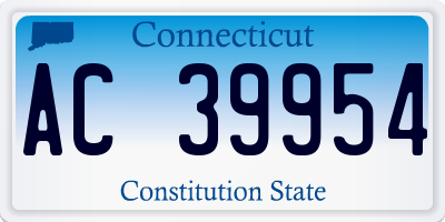 CT license plate AC39954