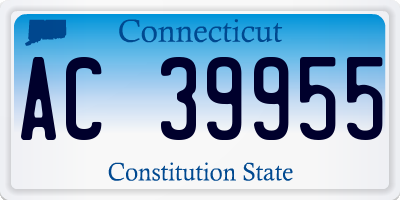 CT license plate AC39955